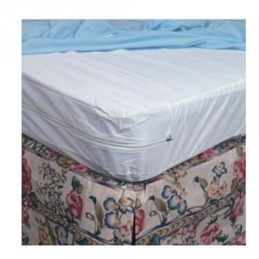 Just Home Twin Fitted Vinyl Protective Mattress Cover