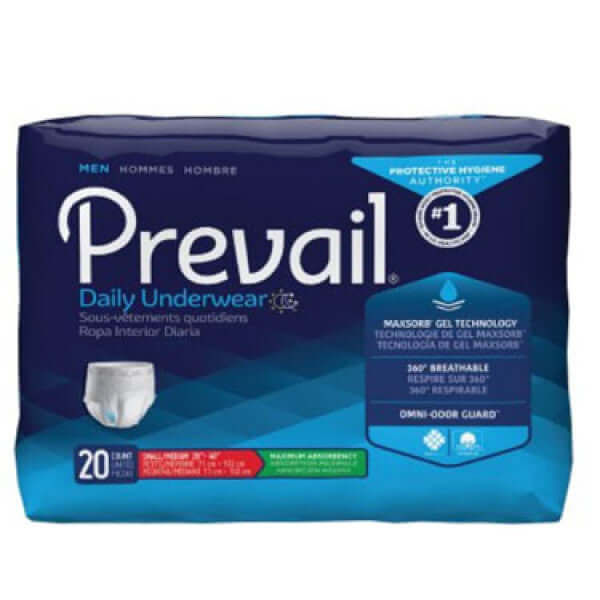 Prevail Per-Fit Adult Briefs, Size X-Large, Full Case of  