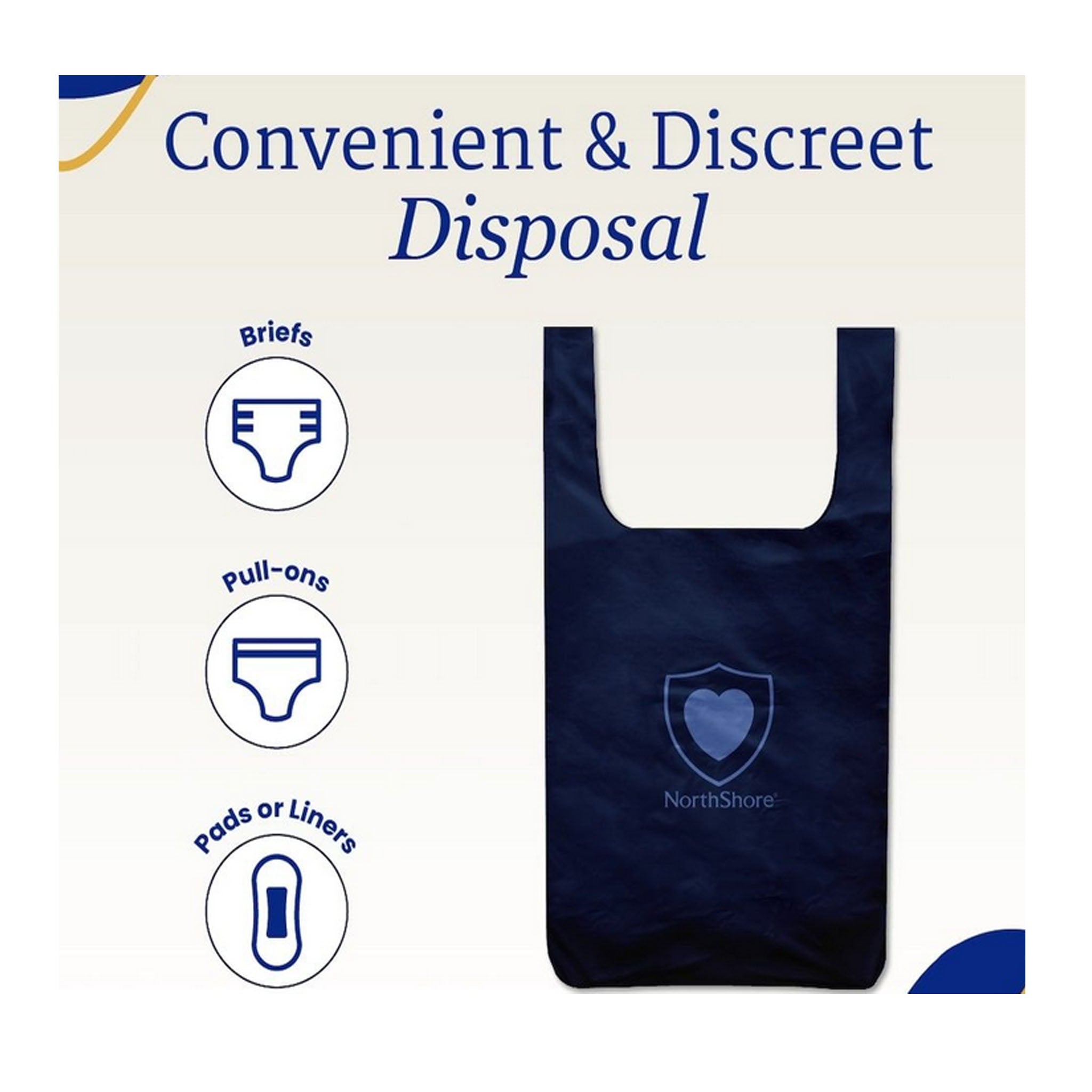 NorthShore DiscreetShield Adult Diaper Disposal Bags