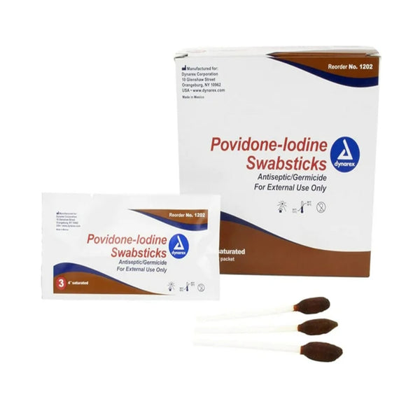 Dynarex Povidone Iodine Swabsticks