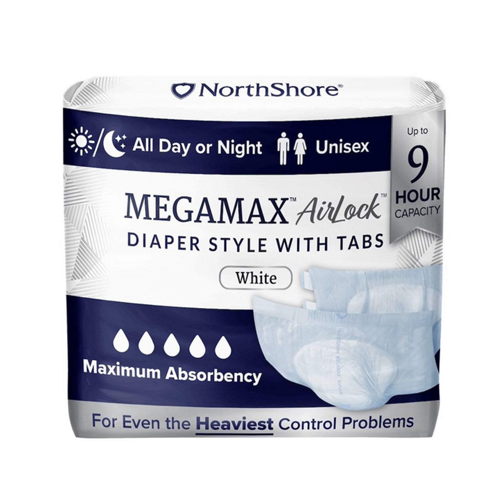 NorthShore MEGAMAX AirLock Breathable Tab-Style Briefs