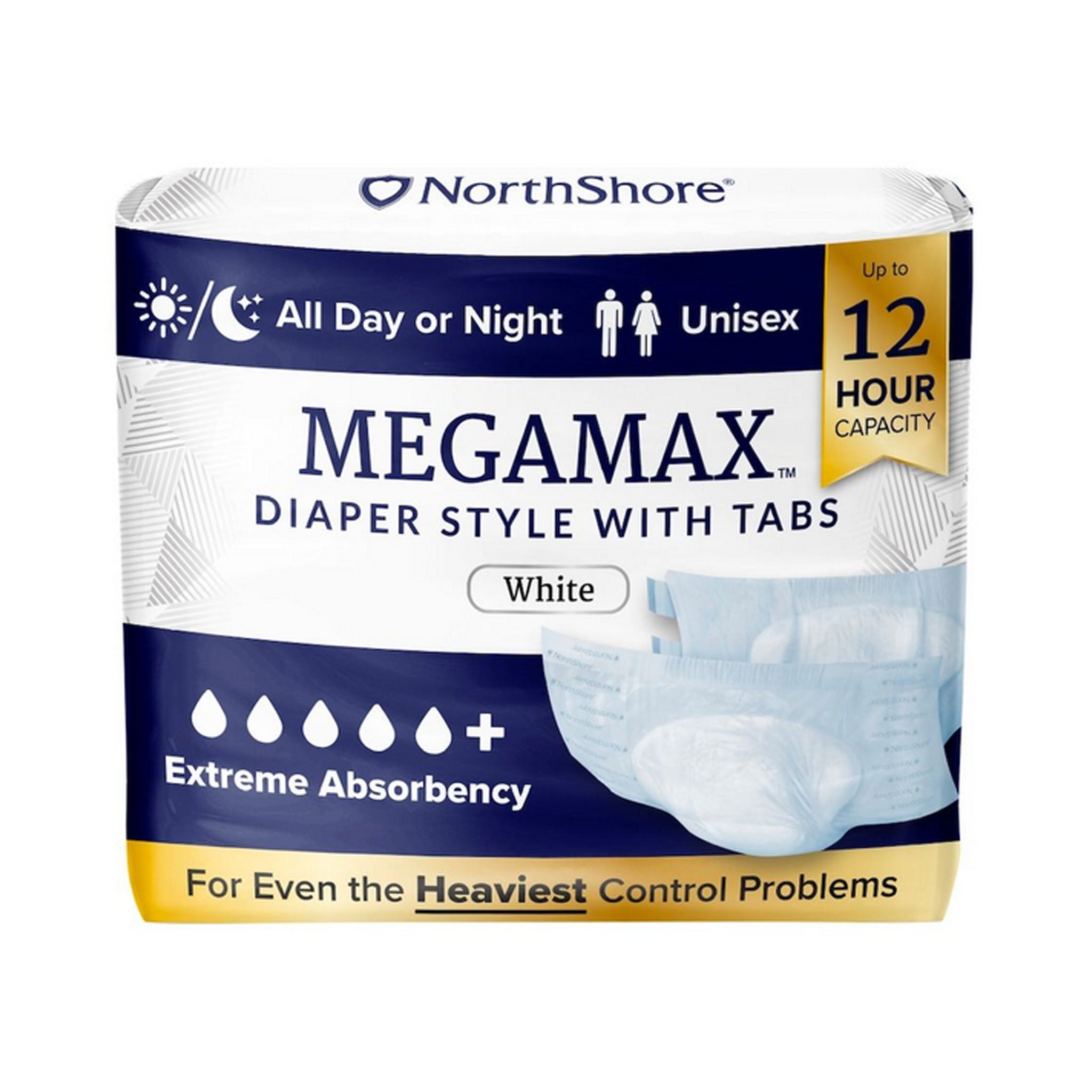 NorthShore MEGAMAX Overnight Briefs with Tabs