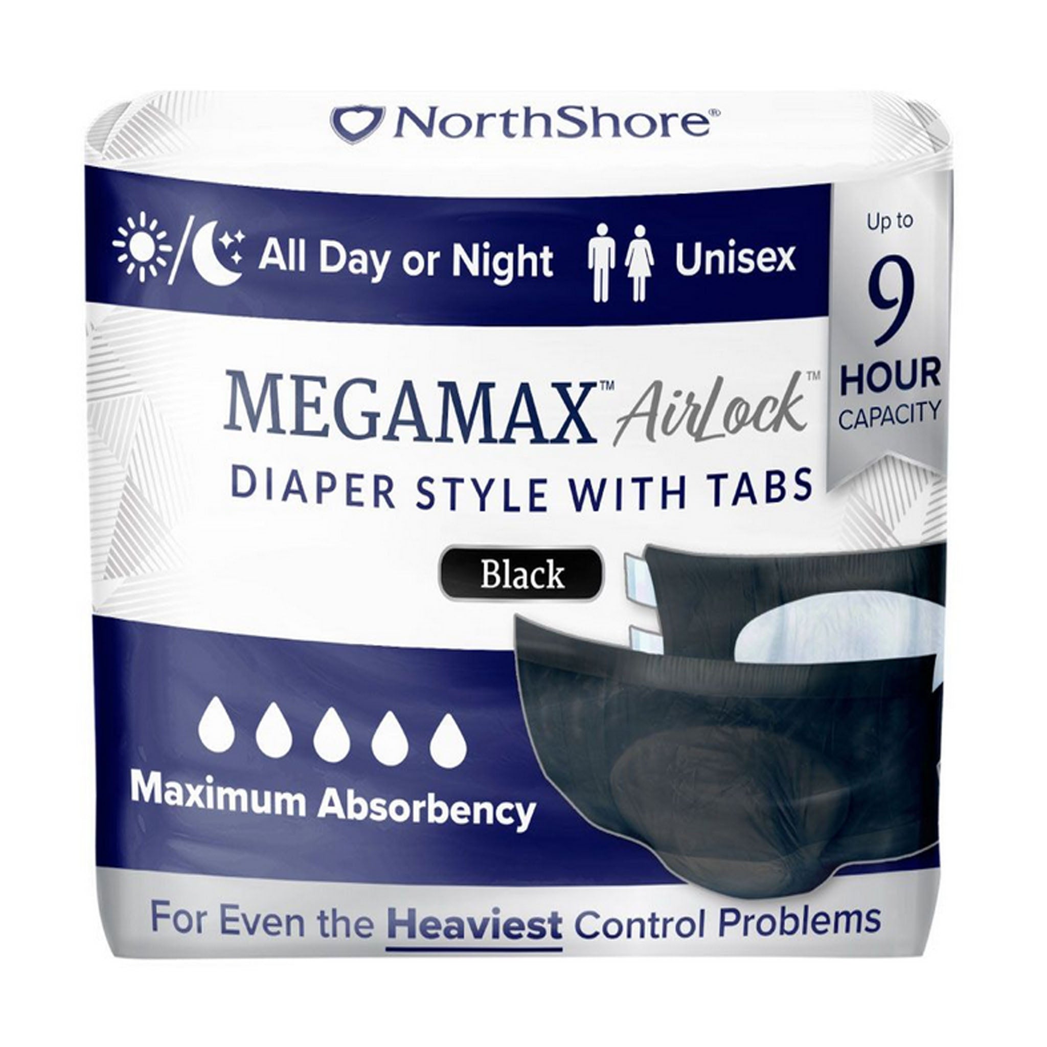 NorthShore MEGAMAX AirLock Breathable Tab-Style Briefs