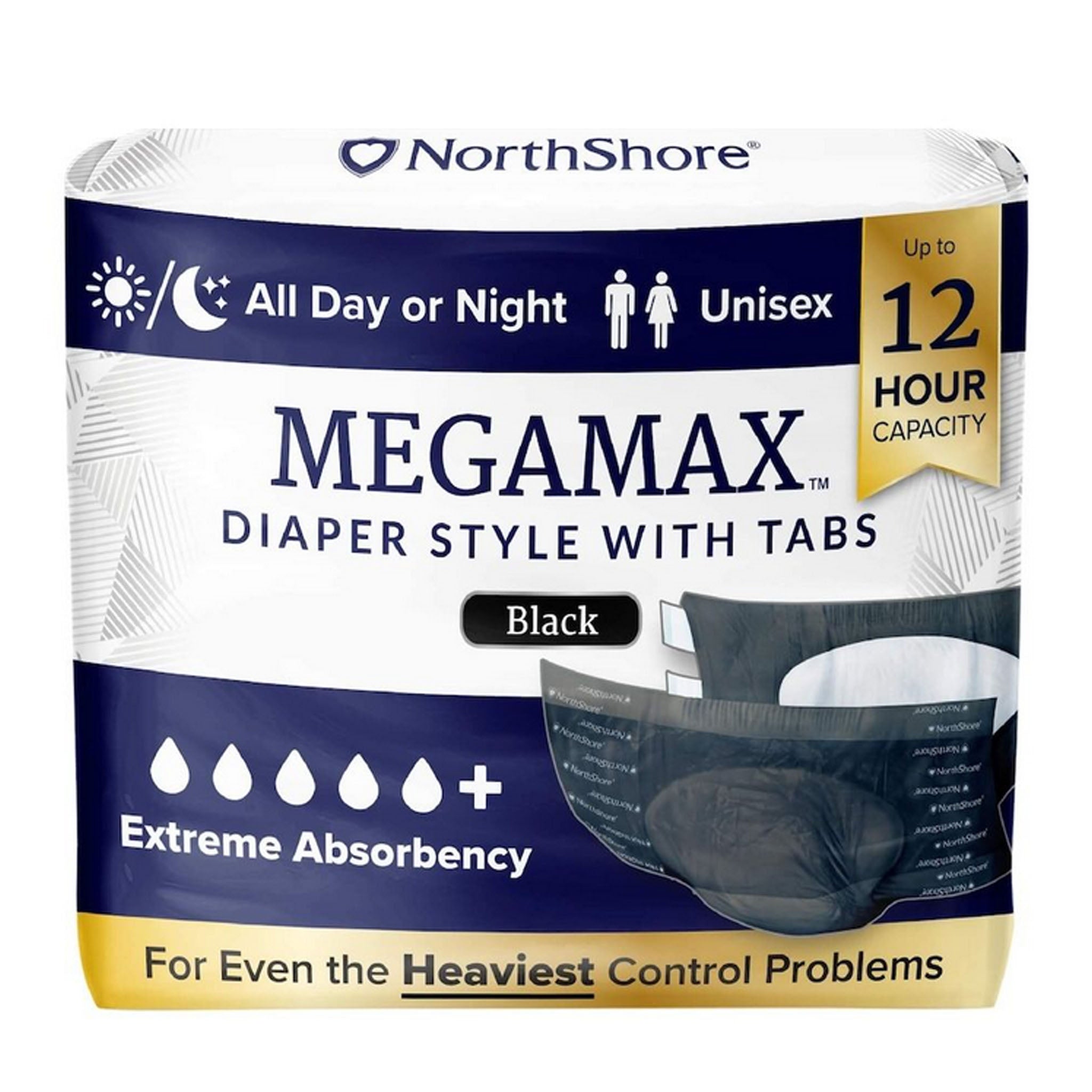 NorthShore MEGAMAX Overnight Briefs with Tabs