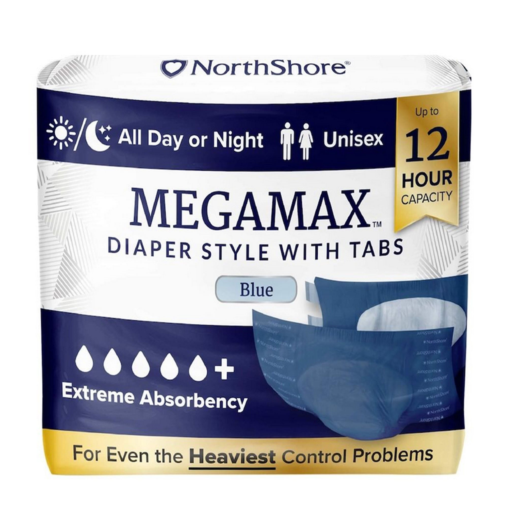 NorthShore MEGAMAX Overnight Briefs with Tabs