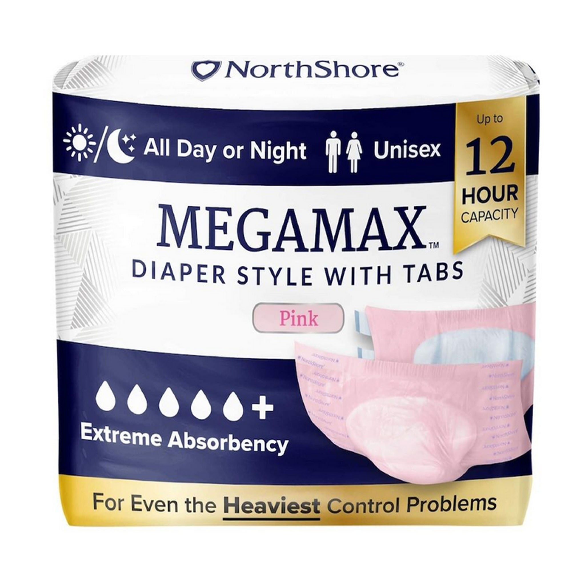 NorthShore MEGAMAX Overnight Briefs with Tabs