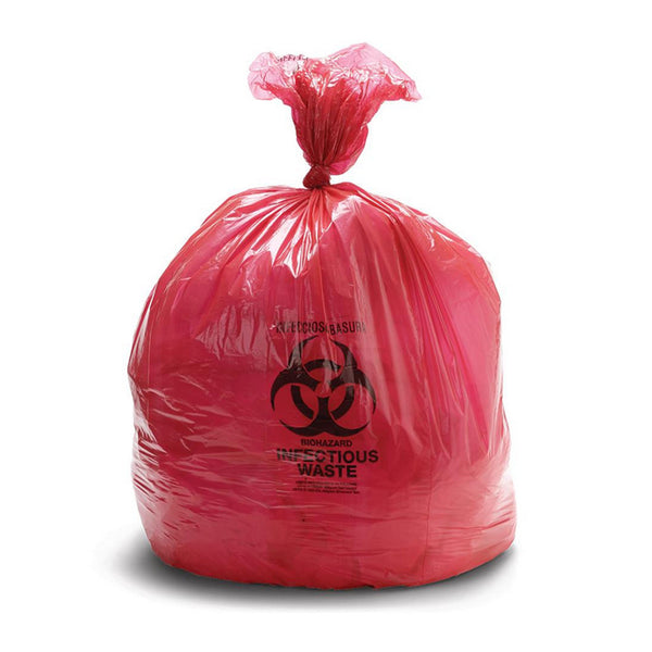 Medline Red Biohazard Trash Liner