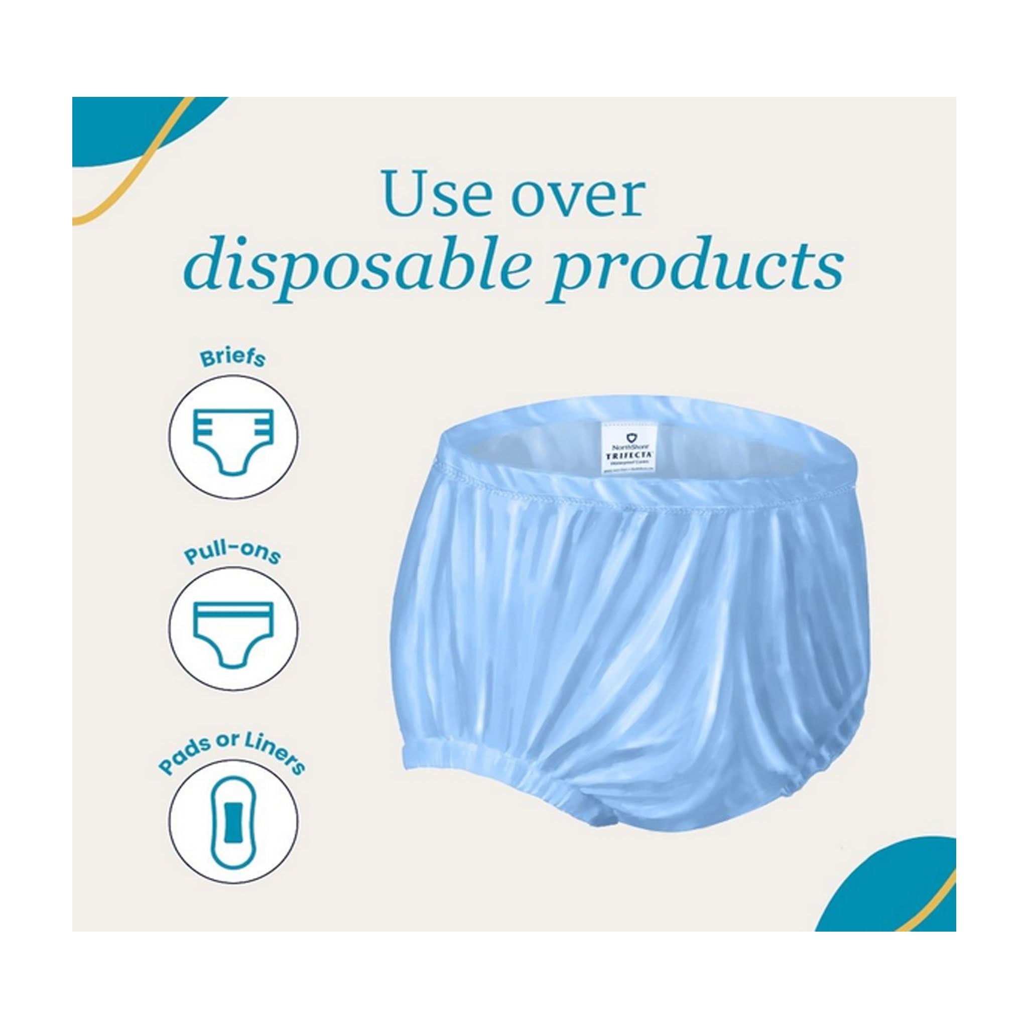 NorthShore Trifecta Waterproof Incontinence Underwear Covers