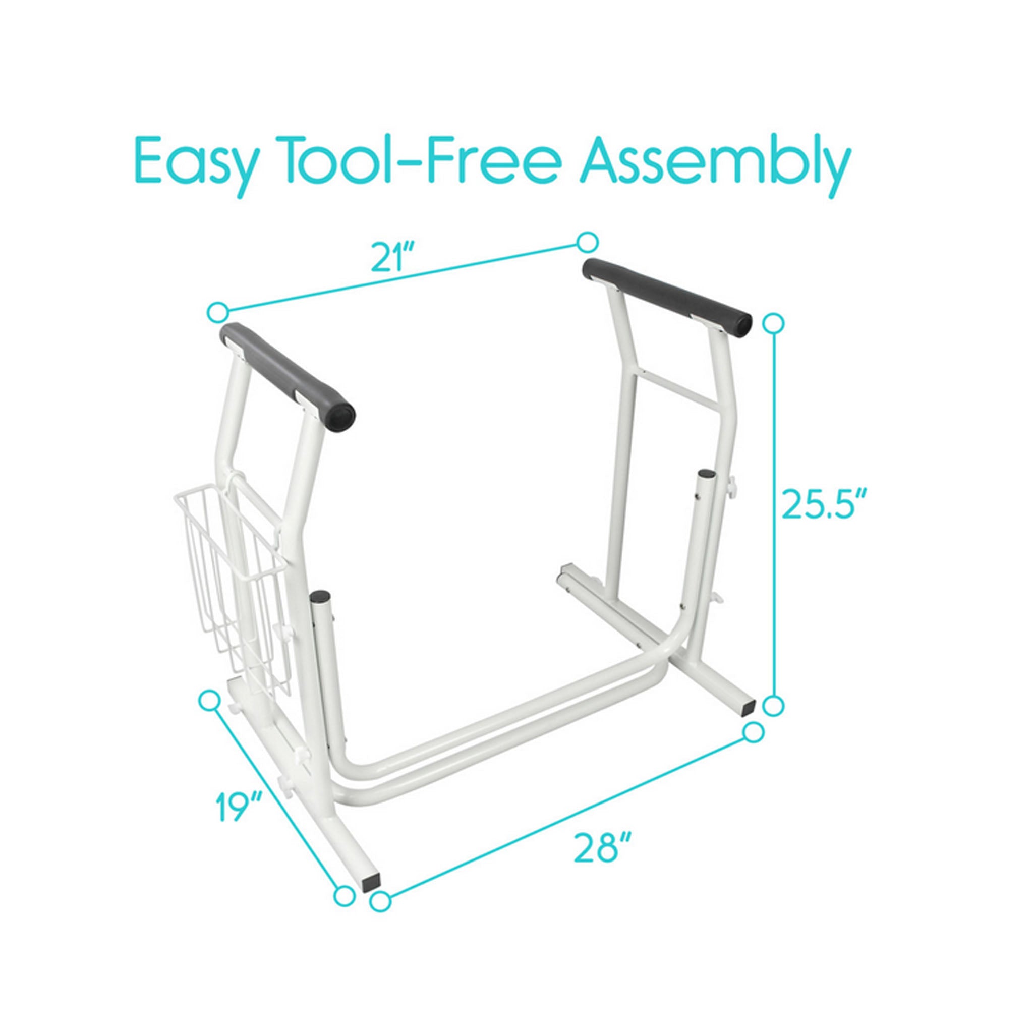 Vive Health Stand Alone Toilet Rail