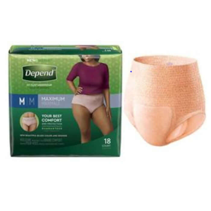 Depend, Other, 4 Pack Depend Silhouette Incontinence Underwear Max  Absorbency Disposable Small