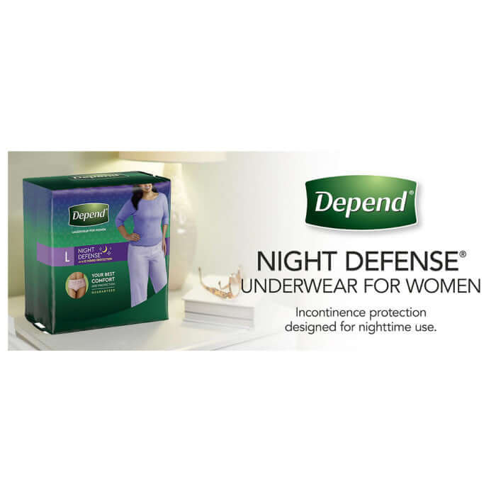 Depend Night Defense Underwear For Women, Heavy Absorbency