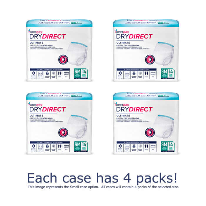  Dry Direct Super Overnight Underwear (Small - Pack of