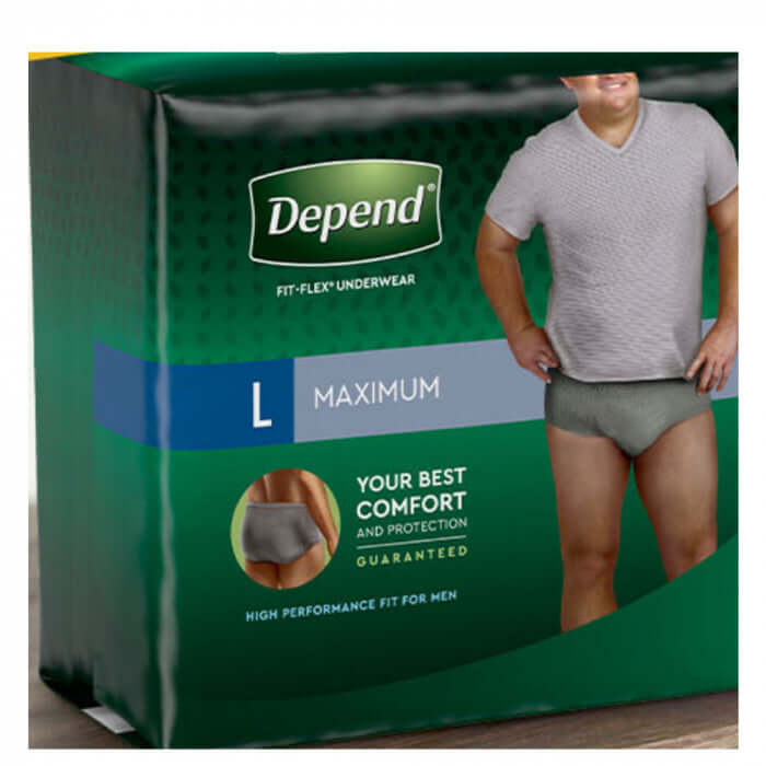  Depend Real Fit Incontinence Underwear for Men with Maximum  Absorbency, Gray, Small/Medium, 14 ct : Health & Household