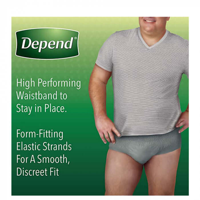 Depend Disposable Underwear Male Large, Maximum, 56 Ct, 56