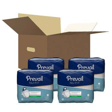 Prevail Nu-Fit Incontinence Briefs, Unisex Disposable Adult Diapers with  Tabs for Men & Women, Maximum Absorbency, Large, 96 Count (4 Packs of 18)