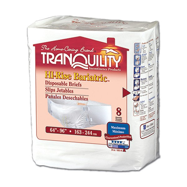 Tranquility Bariatric Disposable Briefs - XXXL - 32 Ct 